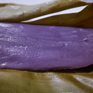 SPECIAL - sasa mochi (Okinawa sweet potato flavor wrapped and steamed in sasa bamboo leaves)