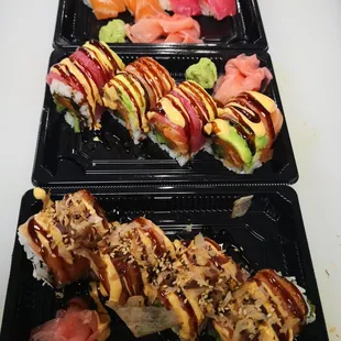 a variety of sushi