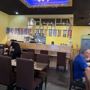 The prep area