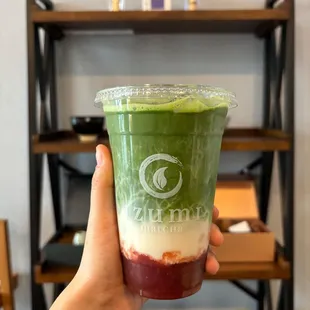 Strawberry Matcha Latte