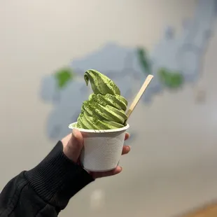 matcha Ice Cream In Cup