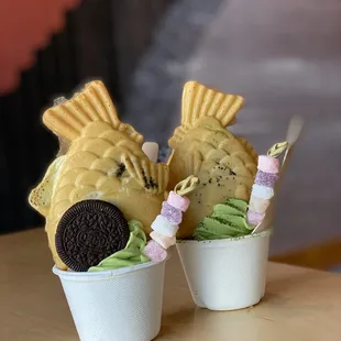Matcha icecream taiyaki