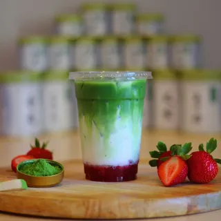 Strawberry Matcha Latte