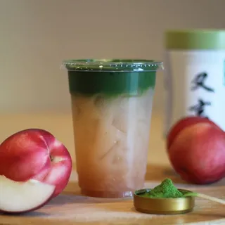 White Peach Matcha Tea