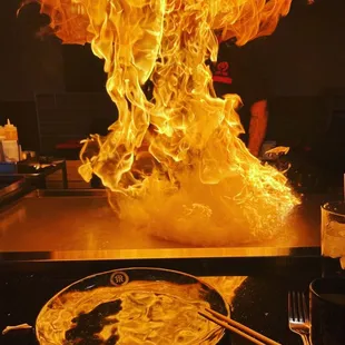 Hibachi fire