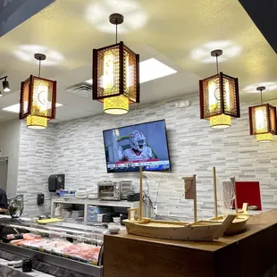 a view of the dining area