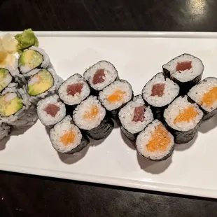 Maki A (1 California, 1 Tuna Roll, 1 Salmon Roll)