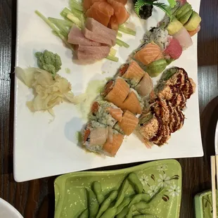 a variety of sushi