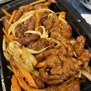 Spicy Shredded Beef - This was delicious, a little sweet. We'll ask for them to make spicy next time.