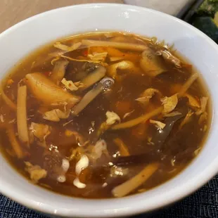 Hot &amp; Sour Soup - This was good, a little bland. We ended up adding more salt and and chilies.