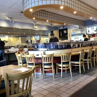 Interior bar and table seating area