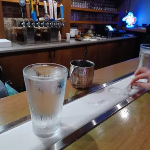 Ice bar to keep your drink cool