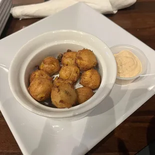 Hush puppies with I'Que sauce