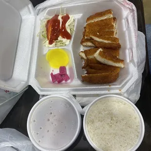 E3 Chicken Katsu . Crispy chicken was good and the sweet and sour sauce gave it that kick of flavor. Price: $18.99