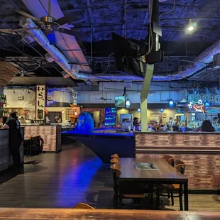 the inside of a restaurant