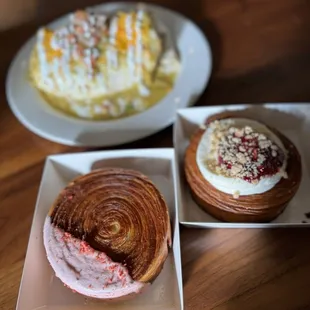 Raspberry Roulette , Berry Cream Cheese Crown