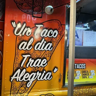 The food truck says this