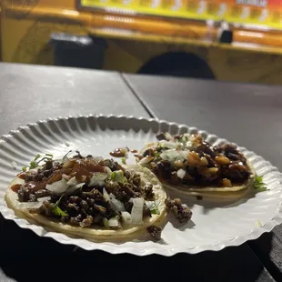 Carne asada &amp; pastor tacos