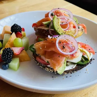 Avocado Lox and Bagel
