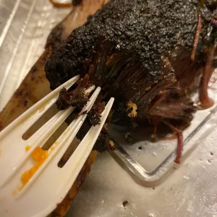 The outer layer of the Dino rib, completely dry and inedible. Almost candied! No taste