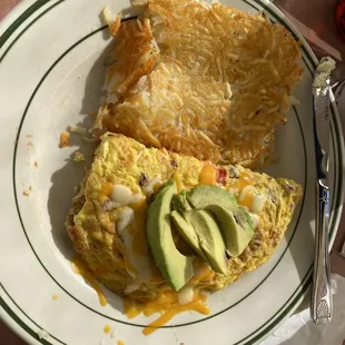 Bacon, Avocado, and Tomato omelette (BTA)