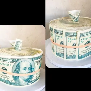 Money roll cake.