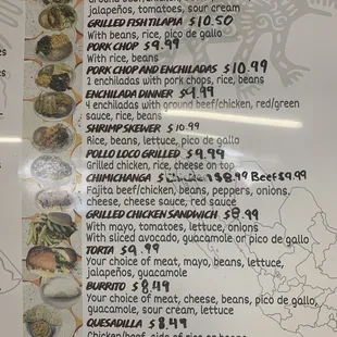 Updated menu prices and hours Sept 2022.