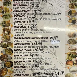 Menu Prices 1/2/25