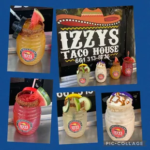 a variety of drinks