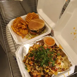 Burgers &amp; Fries  Supreme Nachos