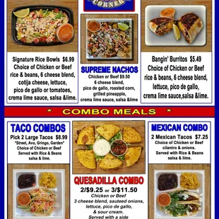 J.A.C.'S Corner MENU #2 3798 Cypress Gardens Rd.- Winter Haven, FL