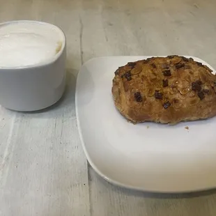 Cappuccino and Chocolate Hazelnut Croissant