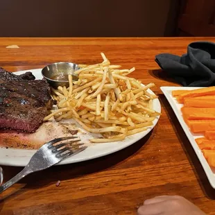 Ribeye and fries
