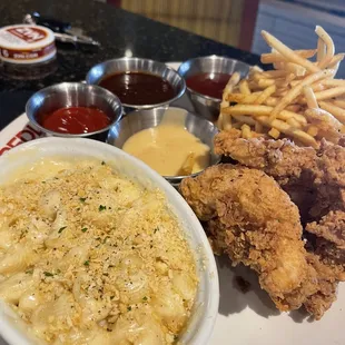 The Mr. Jack &apos;s Crispy Chicken Platter is my fave ! Get the Not Your Ordinary Mac &amp; Cheese sub for coleslaw