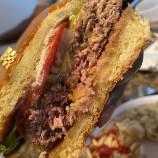 Burger that I ordered well done...a lot of pink for well done