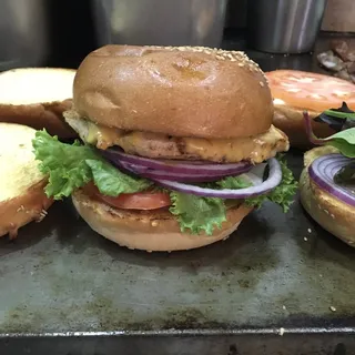 Grilled chicken burger