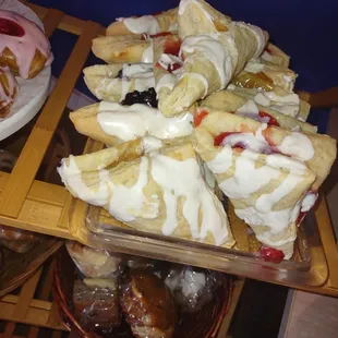 a variety of desserts