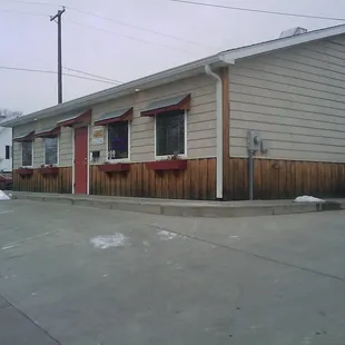 the front of the restaurant