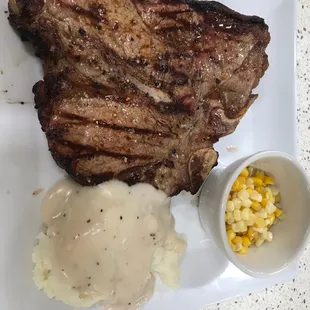 T-Bone steak dinner
