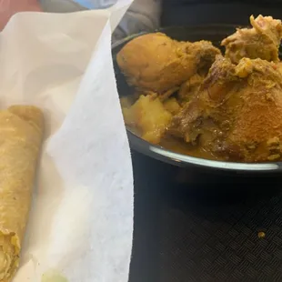 Curry Chicken with Roti