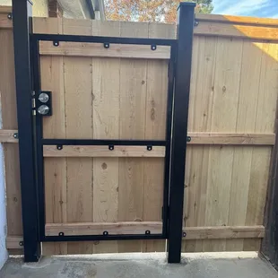 I love this gate. They did great job with metal framing and making it more secure than our older one.