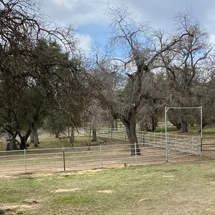 Pasture fence built in mountains on sloping and uneven terrain