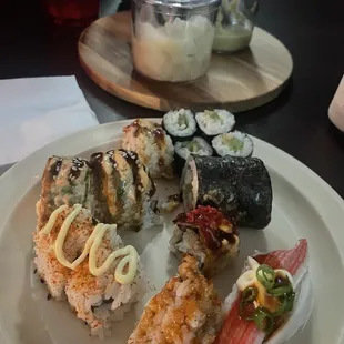 sushi, sushi and sashimi, food, sashimi