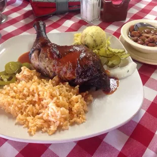 BBQ ckn and 3 sides $6.99 :)