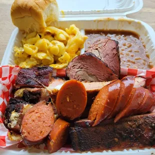 3 Meat Plate w/ Tri-Tip, Beef Hot Links, Pork Ribs