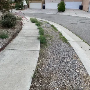 Before outside sidewalk side