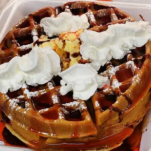 food, waffles