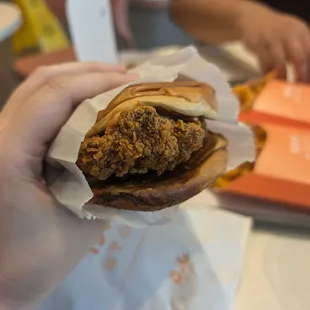 Spicy chicken sandwich (Not spicy at all)