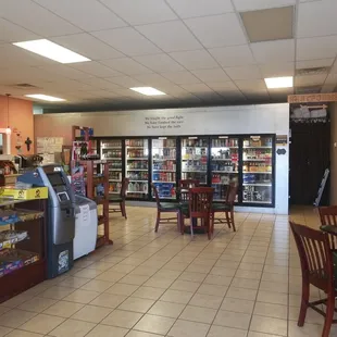 the inside of a restaurant