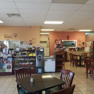 the inside of a restaurant